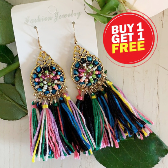 BOGO! Multicolor Boho Earrings - Picture 2 of 4